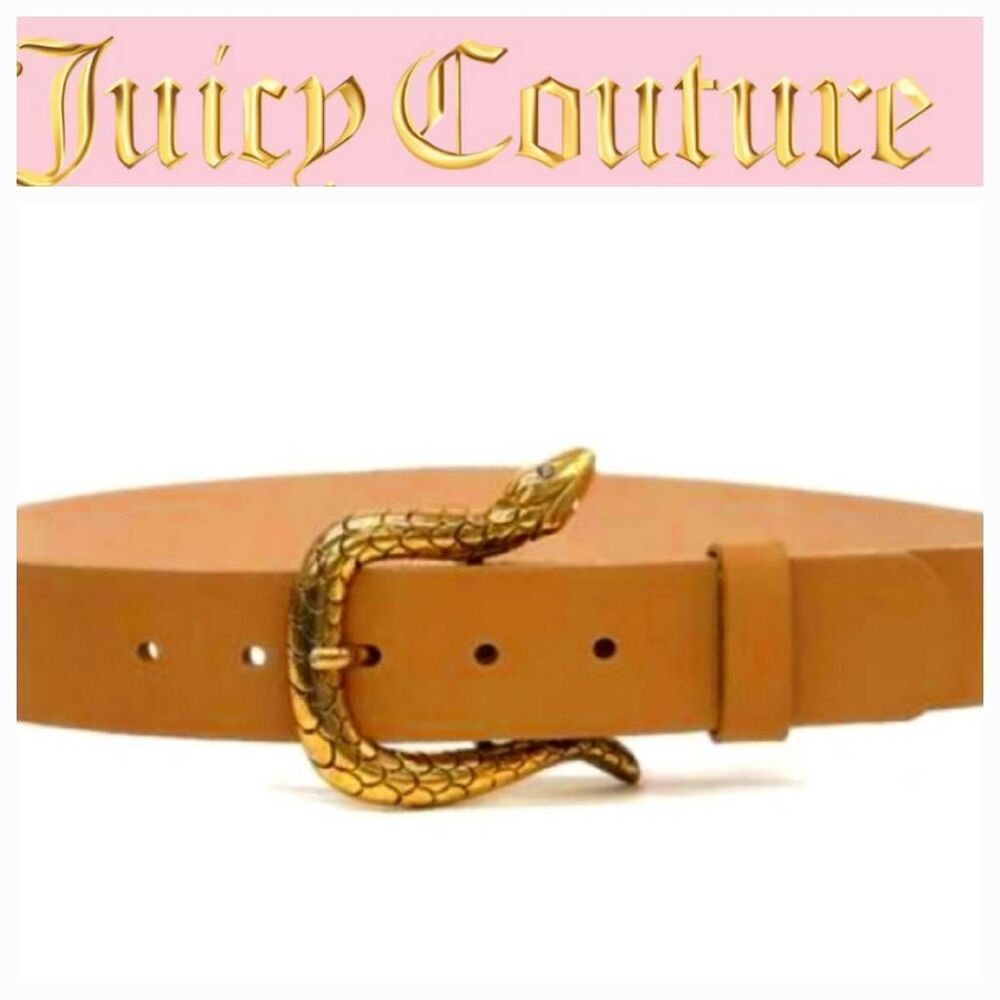 Juicy Couture Signature Logo‎  Rhinestone Snake Buckle Belt
